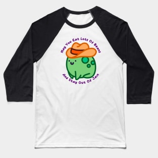 Cowboy western funny saying frog in hat Baseball T-Shirt